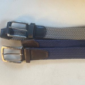 Blue and grey belts